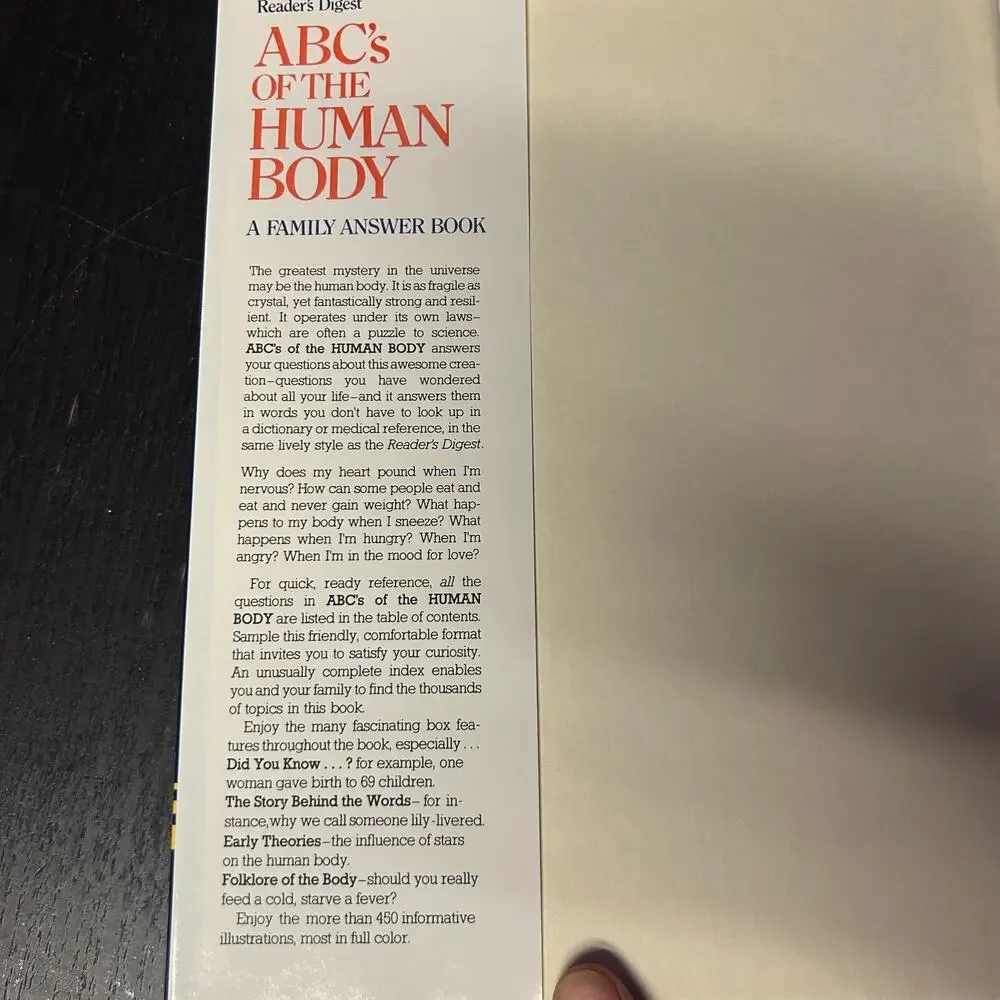 ABCs of the Human Body by Reader's Digest Editors (1990, Hardcover)
